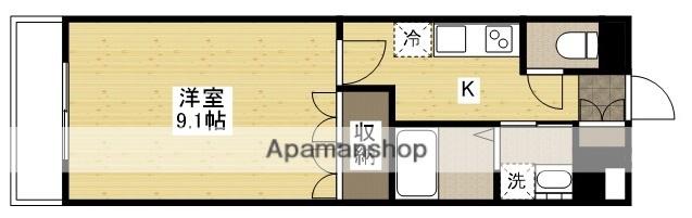 サンパティーク(1K/2階)の間取り写真