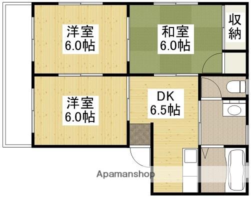 コーポ片島 B棟(3DK/1階)の間取り写真