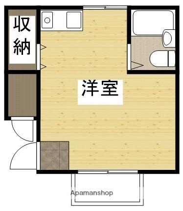 コーポカタシマ(ワンルーム/2階)の間取り写真