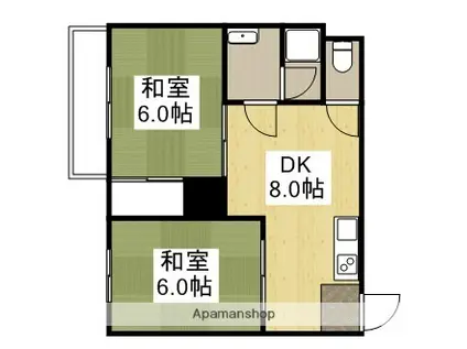 赤井ビル(2DK/5階)の間取り写真