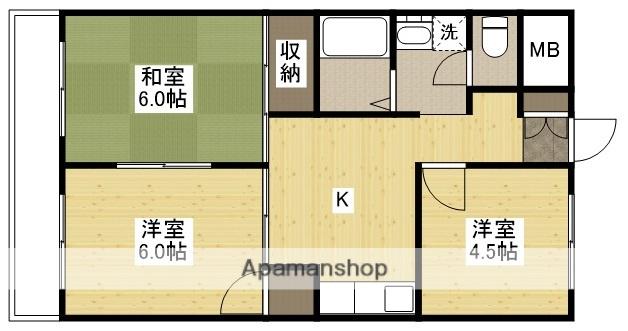 BUILD.N1(3K/2階)の間取り写真