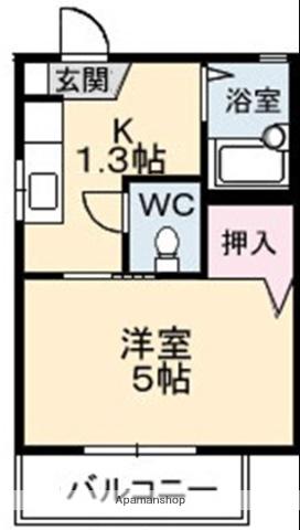 シャーメゾン サンフラワー(1K/1階)の間取り写真