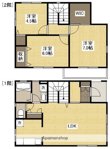 山陽本線 三原駅 徒歩18分 2階建 築18年(3LDK)の間取り写真