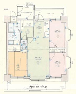 サンシティ三原(3LDK/11階)の間取り写真