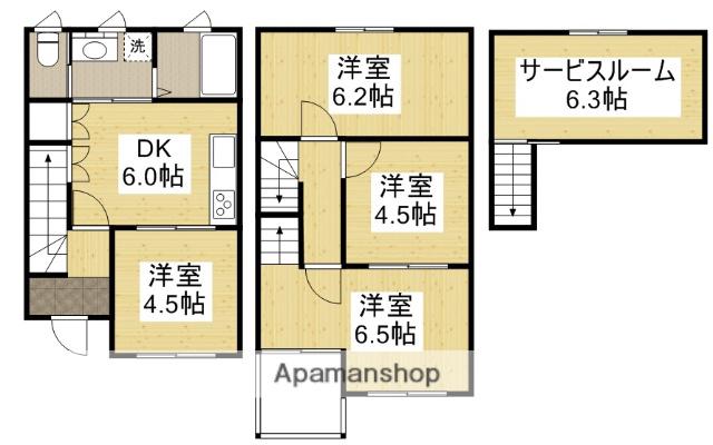 フラットゥリーＫＥ(4SDK)の間取り写真