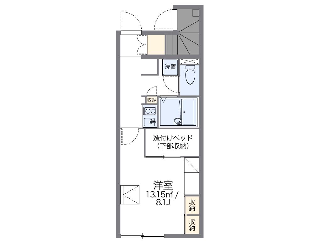 レオパレスまつおか(1K/1階)の間取り写真