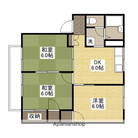 プレジール吉本(3DK/2階)の間取り写真