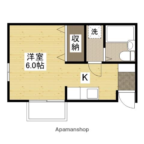 フラットゥリー本郷(ワンルーム/1階)の間取り写真