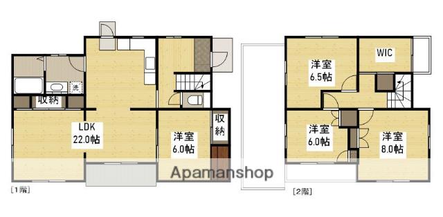 山陽本線 本郷駅(広島) 徒歩44分 2階建 築50年(4LDK)の間取り写真