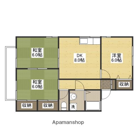 アーバングレイス(3DK/2階)の間取り写真