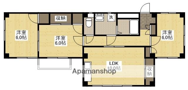 ヴューサイドヒルⅡ(3LDK/2階)の間取り写真