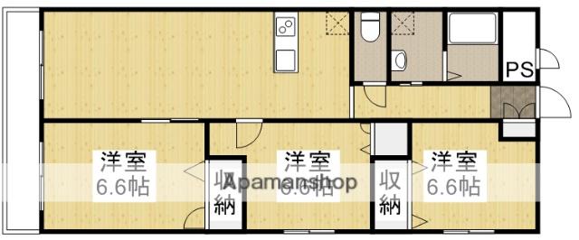 マリンコート(3LDK/5階)の間取り写真