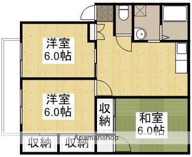 プレジールK-C(3DK/1階)の間取り写真