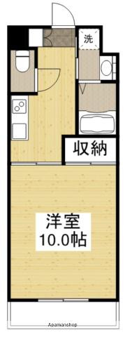 CUBE城町(1K/6階)の間取り写真