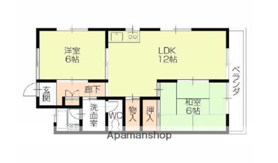 レジデンス三吉(2LDK/3階)の間取り写真