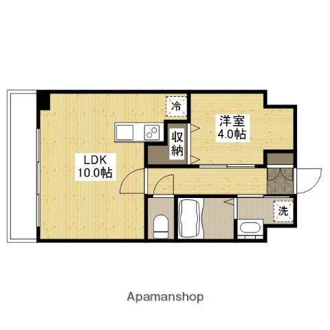 ローゼンコート禄屋(1LDK/14階)の間取り写真