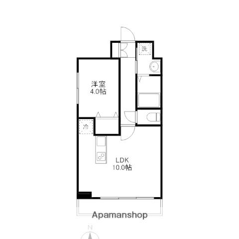ローゼンコート禄屋(1LDK/13階)の間取り写真