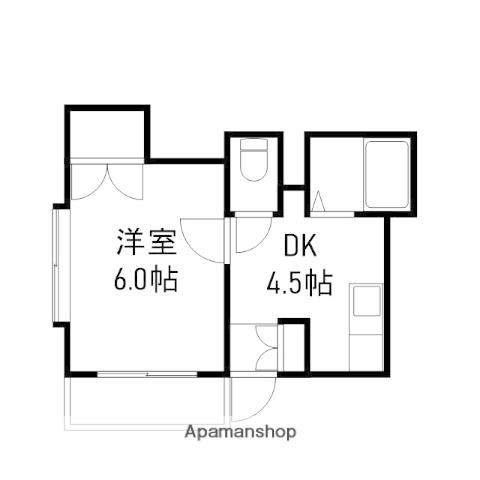 駒金屋7マンション(1DK/2階)の間取り写真