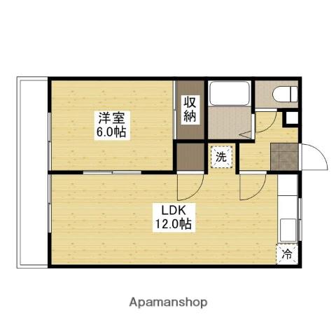 アーバンハイツヒロA(1LDK/2階)の間取り写真