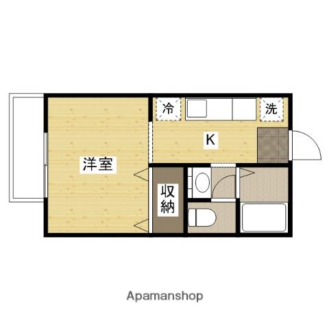 サンライフかもまえ(ワンルーム/1階)の間取り写真