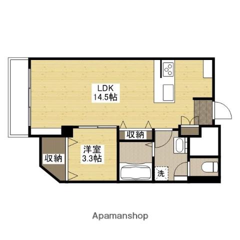 クレスト明治町(1LDK/4階)の間取り写真