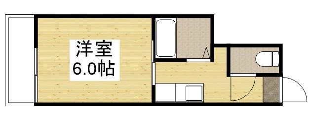 大福マンションⅡ(1K/5階)の間取り写真