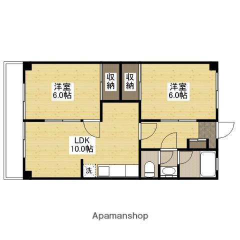 ソシエ府中(2LDK/5階)の間取り写真