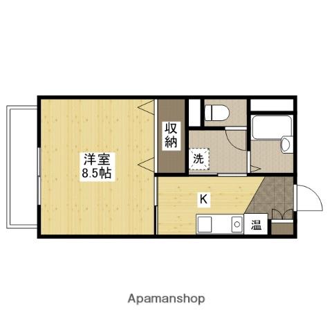 パルファン(1K/2階)の間取り写真