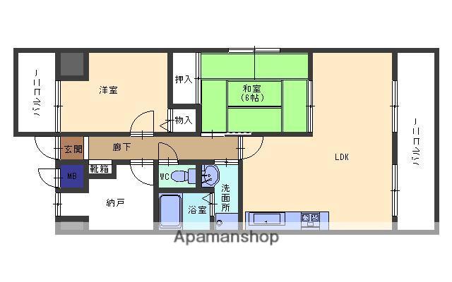 メゾン無憂館Ⅱ(2SLDK/7階)の間取り写真