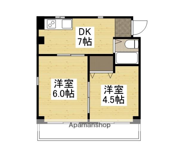オリーブコート三吉2(2DK/2階)の間取り写真