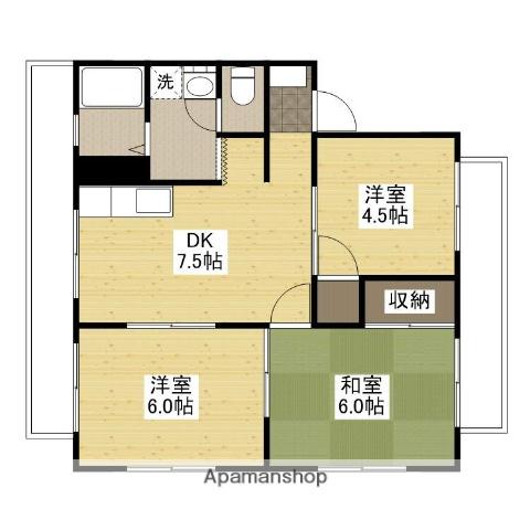 シェリール坂本(3DK/3階)の間取り写真