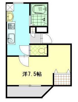 SATOビル北本庄(1K/3階)の間取り写真