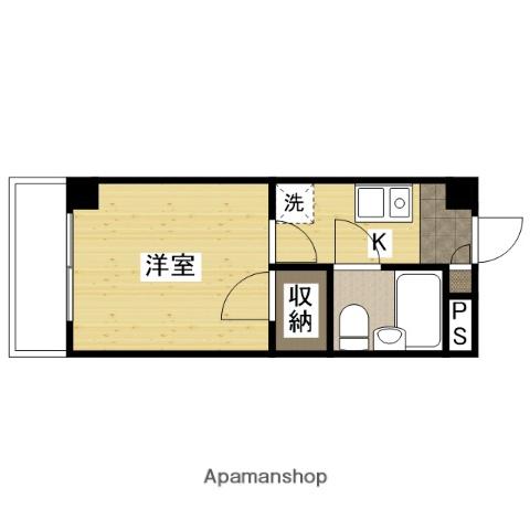 リバティ丸之内(1K/2階)の間取り写真