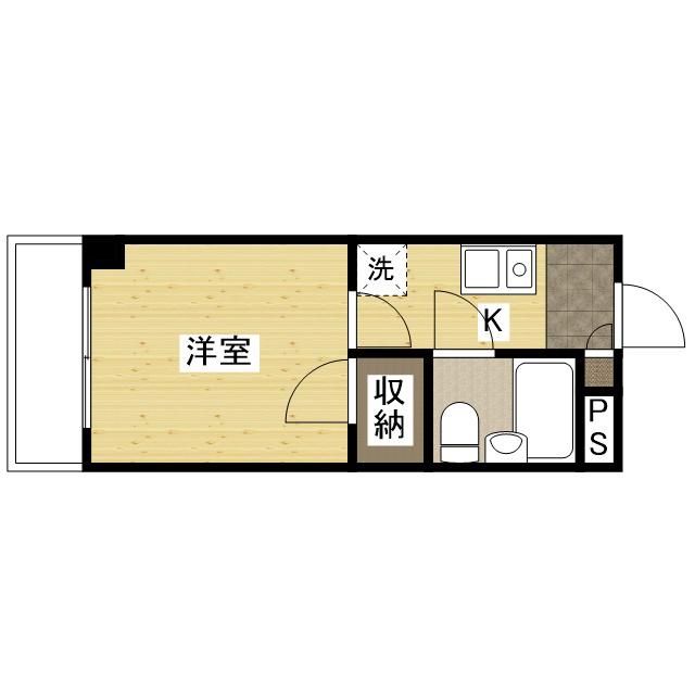 リバティ丸之内(1K/3階)の間取り写真