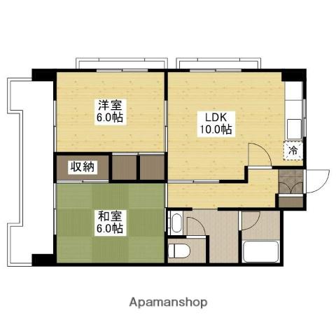 アネックス西桜(2LDK/2階)の間取り写真