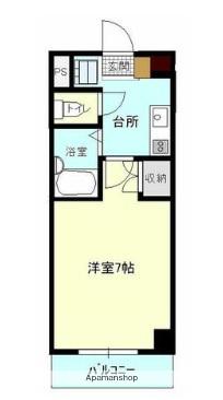 フルリール松浦(1K/3階)の間取り写真