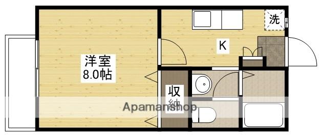 ジュネライフA(1K/2階)の間取り写真
