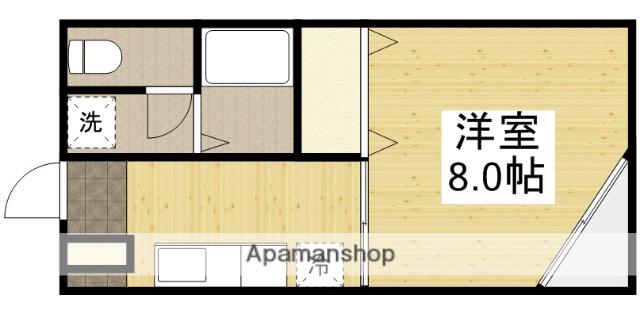 プレデュ・パルク(1K/2階)の間取り写真