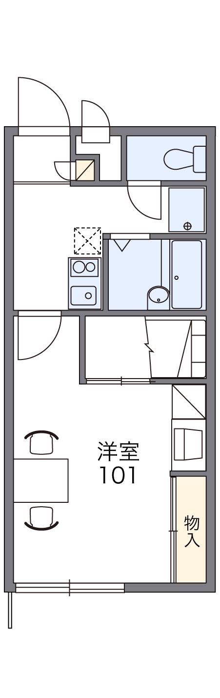 レオパレスフォレスター(1K/2階)の間取り写真