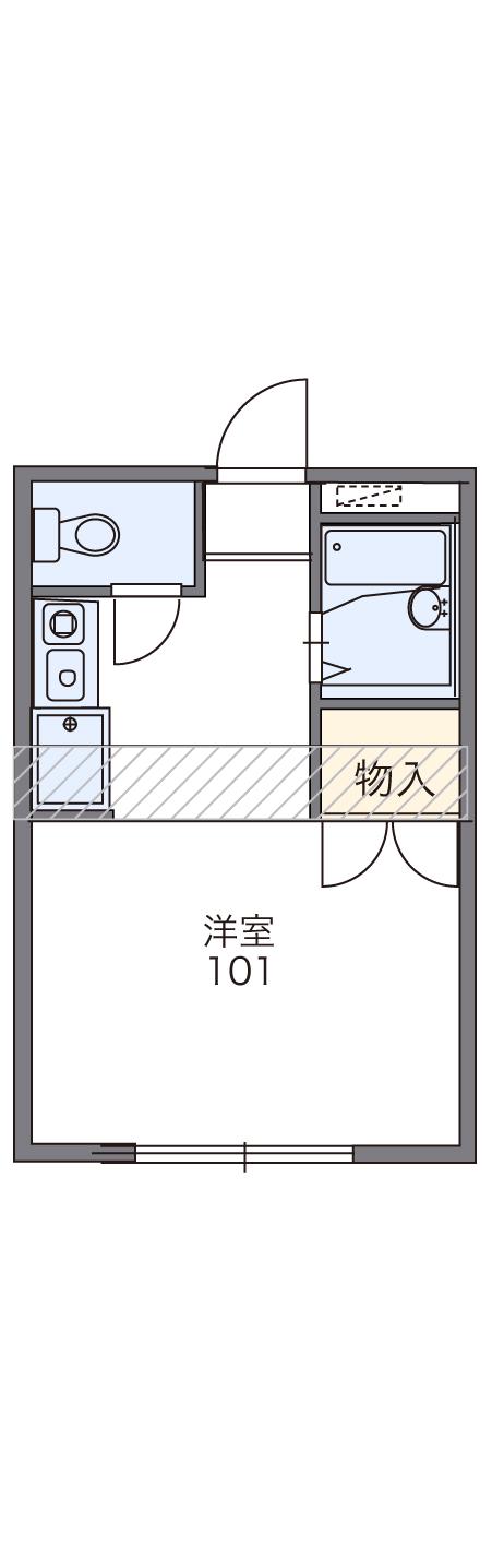 レオパレス秋桜(1K/2階)の間取り写真