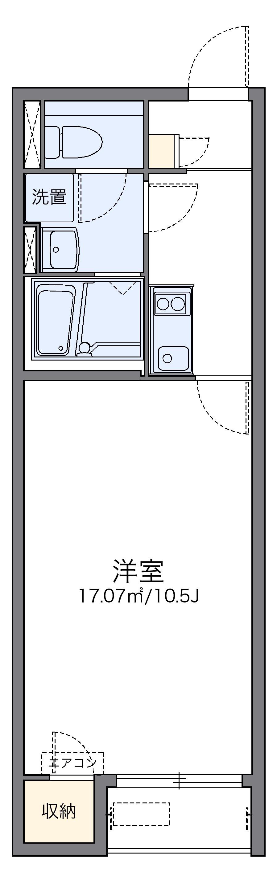 レオネクスト宙(1K/1階)の間取り写真