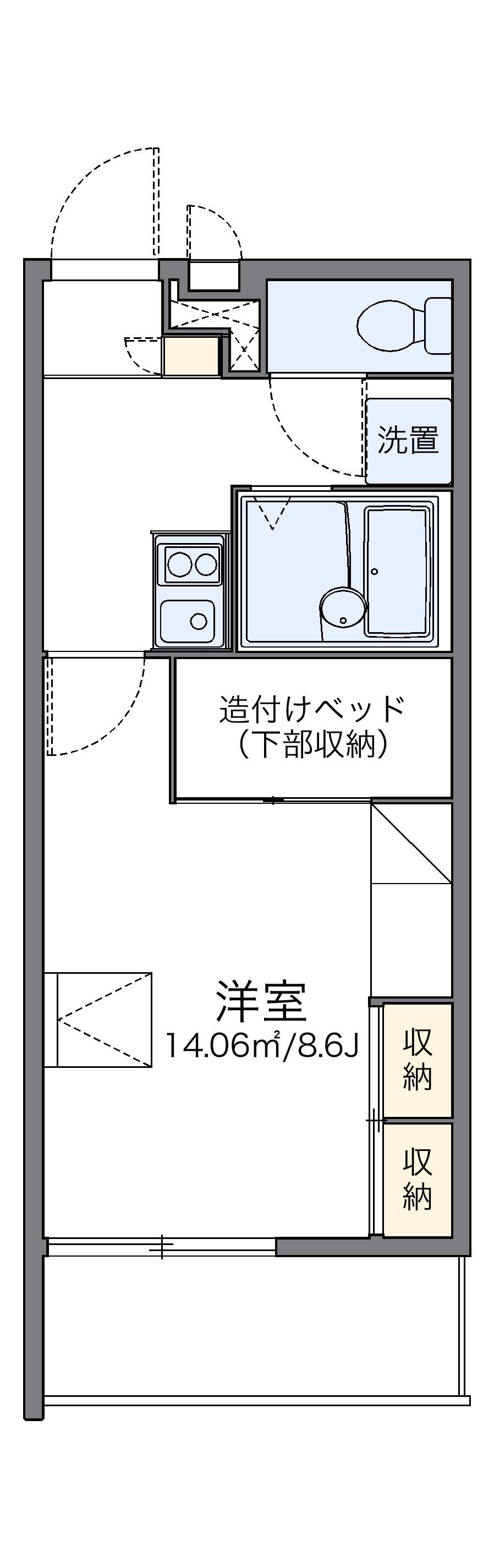 レオパレス秀(1K/2階)の間取り写真