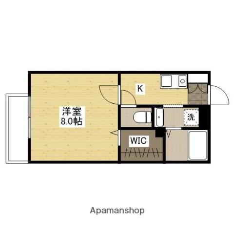 エステートユリA(1K/2階)の間取り写真