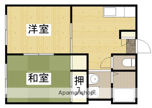 コーポレマーユ A(2DK/2階)の間取り写真