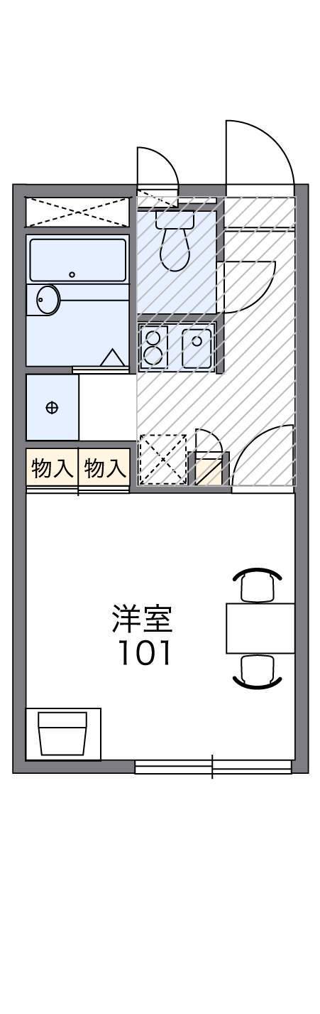 レオパレスラヴォラーレ(1K/2階)の間取り写真