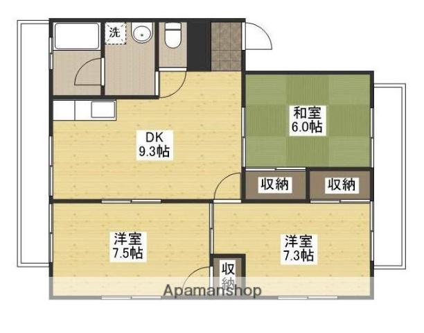 オリヴィエ東川口(3DK/1階)の間取り写真