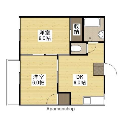 エステート春日A(2DK/1階)の間取り写真