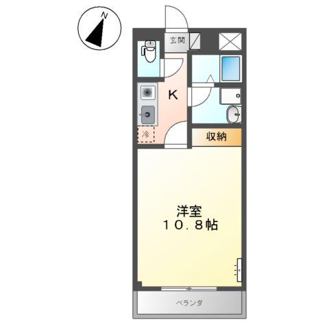 グリーンパレス(1K/1階)の間取り写真