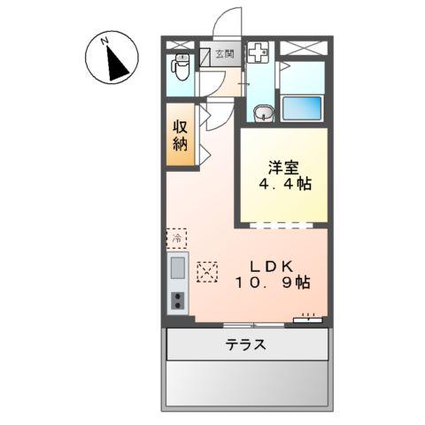 ルーエンビレッジC(1LDK/1階)の間取り写真