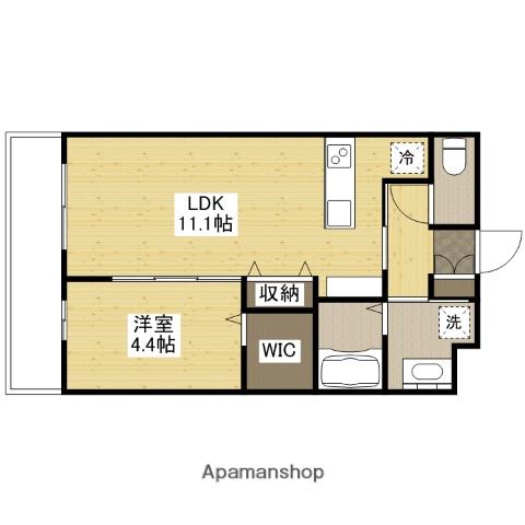 ザ・プレミア旭町(1LDK/3階)の間取り写真